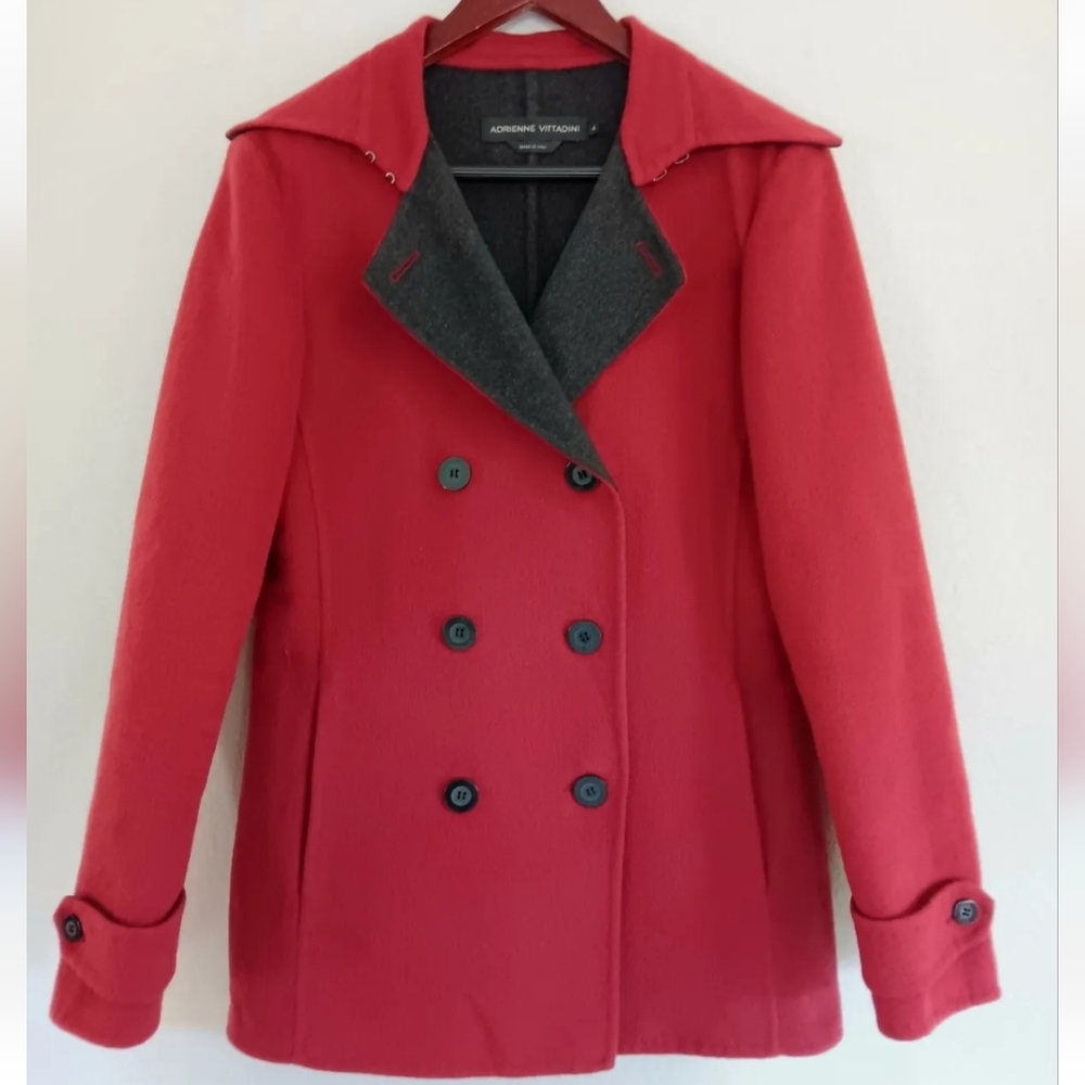 Adrienne Vittadini Wool & Angora Peacoat